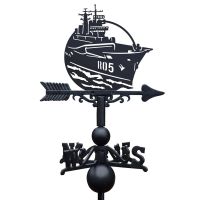 Close-Up of Cast Iron & Steel HMS Invincible R05 Weathervane