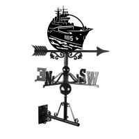 Mounted Cast Iron & Steel HMS Invincible R05 Weathervane