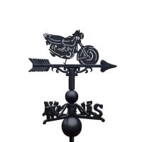 Close-Up of Cast Iron & Steel Hyosung GT250 Motorbike Weathervane Close-Up of Cast Iron & Steel Hyosung GT250 Motorbike Weathervane
