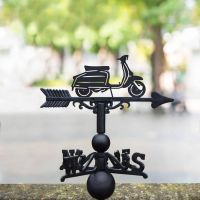 Cast Iron & Steel Weathervane with Lambretta Scooter Topper