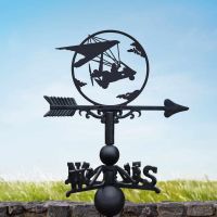 Cast Iron & Steel Weathervane with Microlight Topper