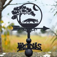 Cast Iron & Steel "Moonlit Fox" Weathervane in Situ