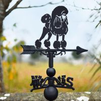 Cast Iron & Steel Weathervane with Poodle Motif