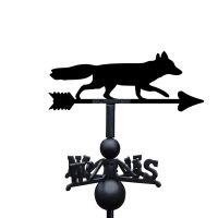 Close-Up of Cast Iron & Steel Running Fox Weathervane