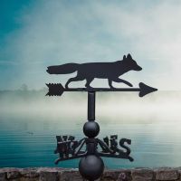 Cast Iron & Steel Weathervane with Running Fox Motif