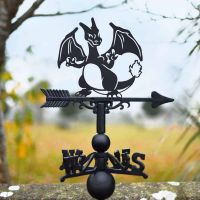 Cast Iron & Steel Second Evolution Orange Dragon Weathervane