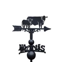 Close-Up of Cast Iron & Steel South Devon & Calf Weathervane