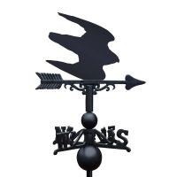 Close-Up of Cast Iron & Steel Swooping Falcon Weathervane