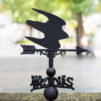 Cast Iron & Steel Swooping Falcon Weathervane in Situ