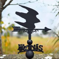 Cast Iron & Steel Weathervane with Swooping Falcon Topper