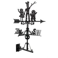 Three Woodland Characters Weathervane Mounted Three Woodland Characters Weathervane Mounted