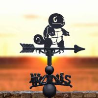 Cast Iron & Steel Unevolved Water Reptile Character Weathervane in Situ