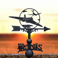 Cast Iron & Steel Vulcan bomber & Victor Aircraft Refuelling Weathervane in Situ