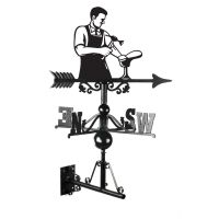 Cast Iron & Steel Cobbler Weathervane Mounted