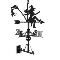 Witch & Cat Weathervane Mounted Witch & Cat Weathervane Mounted