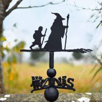 Cast Iron & Steel Wizard & Friend Adventure Weathervane