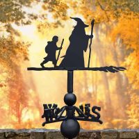 Cast Iron & Steel Weathervane with Wizard & Friend Adventure Topper