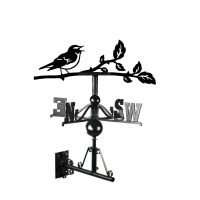Cast Iron & Steel Wood Warbler Weathervane Mounted Cast Iron & Steel Wood Warbler Weathervane Mounted