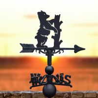 Cast Iron & Steel Weathervane with "Woodland Bear" Topper