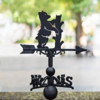 Cast Iron & Steel "Woodland Bear" Weathervane in Situ