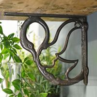 Swan Design Shelf Bracket Created From Cast Iron Swan Design Shelf Bracket Created From Cast Iron