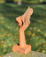 Rustic Cast Iron "In Thought" Garden Sculpture