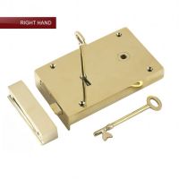 "Castille" Large Solid Brass Rim Lock - Left Hand Door