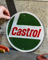 Castrol Oil Classic Vintage Style Cast Iron Sign scale image