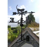 Cat & Mouse Weathervane In Situ  Cat & Mouse Weathervane In Situ