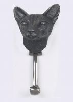 Siamese Chrome Cat Door Knocker
