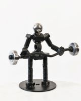 Recycled Metal Curl Bar Sculpture