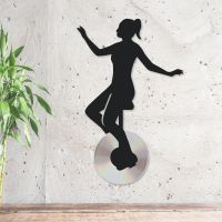 CD Girl on Unicycle In Situ
