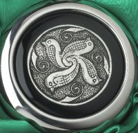 Whiskey Flask With a Celtic Birds Design