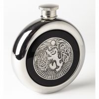 Whiskey Flask With a Celtic Lion Design
