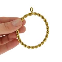 60mm brass curtain ring in hand