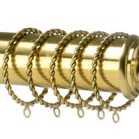 Rope twist design curtain ring on rail