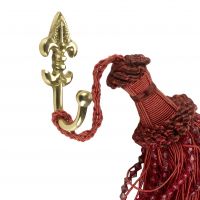 Polished brass Fleur De Lys curtain tie back hook Polished brass Fleur De Lys curtain tie back hook