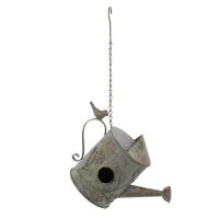 Chain Hanging "Watering" Can Bird House in a Rustic Finish Chain Hanging "Watering" Can Bird House in a Rustic Finish