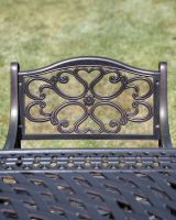 The "Verona " 8-Seater Luxury Garden Dining Set - Antique Copper Dressed Table Chair Close Up