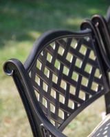 The "Sommelier" 8-Seater Outdoor Dining Set - Antique Copper Chair Close Up The "Sommelier" 8-Seater Outdoor Dining Set - Antique Copper Chair Close Up