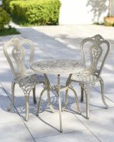 Two Seater Garden Table & Chair Set in Champagne