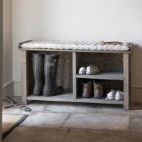 Charcoal Cotton Aldsworth Seat Pad by Garden Trading Charcoal Cotton Aldsworth Seat Pad by Garden Trading