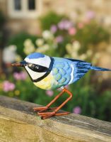 Charming Blue Tit Sculpture Digital Illustration
