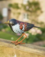 Charming Chaffinch Steel Bird Sculpture Digital Illustration