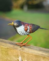 Charming Chaffinch Steel Bird Sculpture high angle