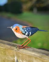 Charming House Sparrow Steel Bird Sculpture Main