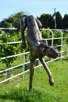 "Dumana Plains" Wrought Iron Cheetah Sculpture "Dumana Plains" Wrought Iron Cheetah Sculpture