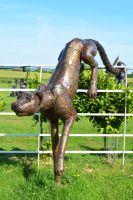 "Dumana Plains" Wrought Iron Cheetah Sculpture "Dumana Plains" Wrought Iron Cheetah Sculpture