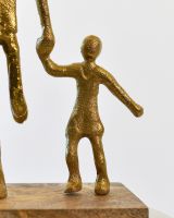 close up on second child on home interior sculpture