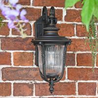 "Christleton" Bronze Wall Mounted Porch Light in Situ on Brick Wall "Christleton" Bronze Wall Mounted Porch Light in Situ on Brick Wall